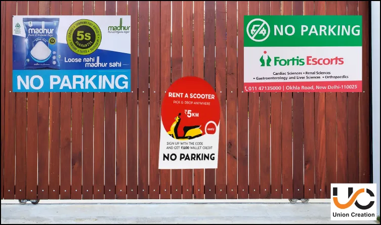 No Parking Board in Bangalore