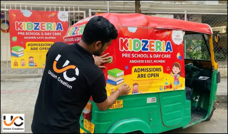 Rickshaw Advertising For Preschool