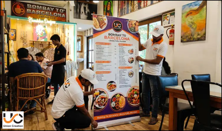 Roll Up Standee For Cafe