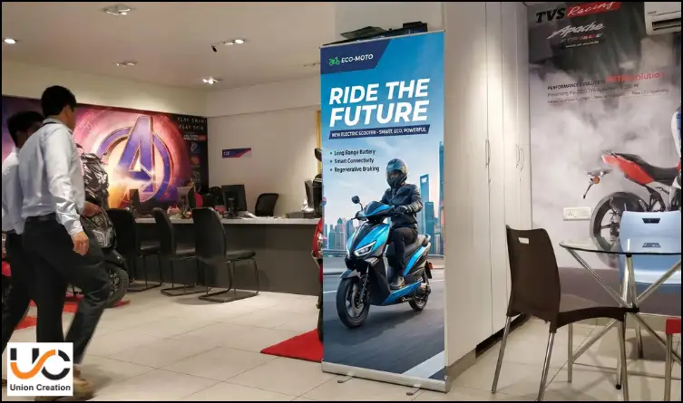 Roll Up Standee For Tvs Showroom In Mumbai