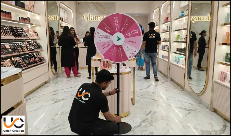 Spinning Game Wheel For Cosmetic Store In Mumbai