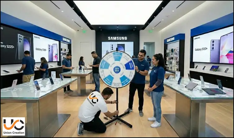 Spinning Game Wheel For Mobile Showroom